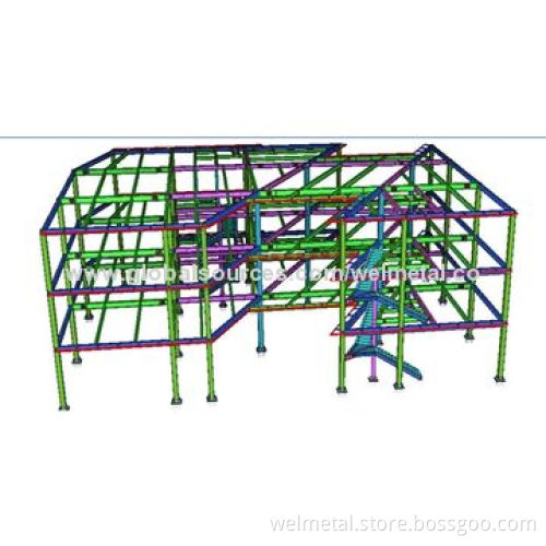 Prefabricated welding steel frame construction